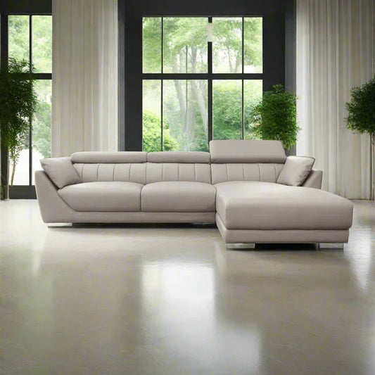 ASH FULL LEATHER SECTIONAL SOFA