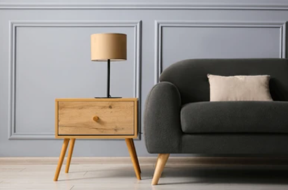 Wooden Chic Side Table with Drawer