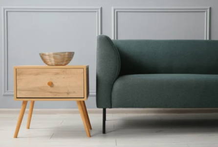 Wooden Chic Side Table with Drawer