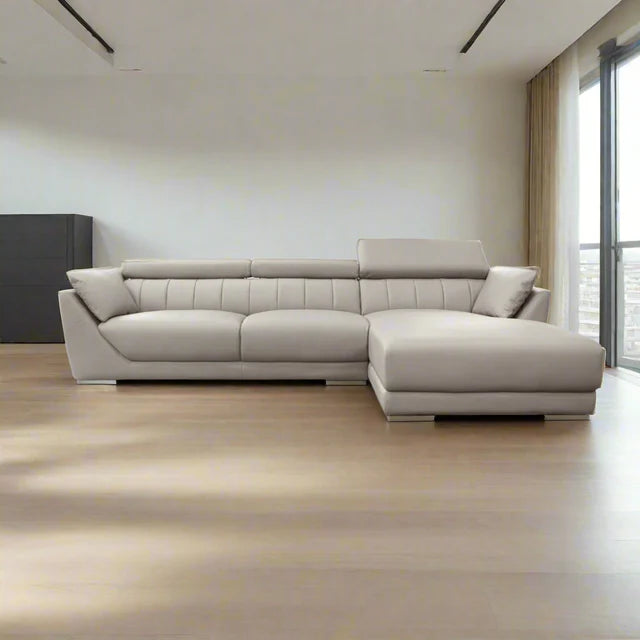 ASH FULL LEATHER SECTIONAL SOFA